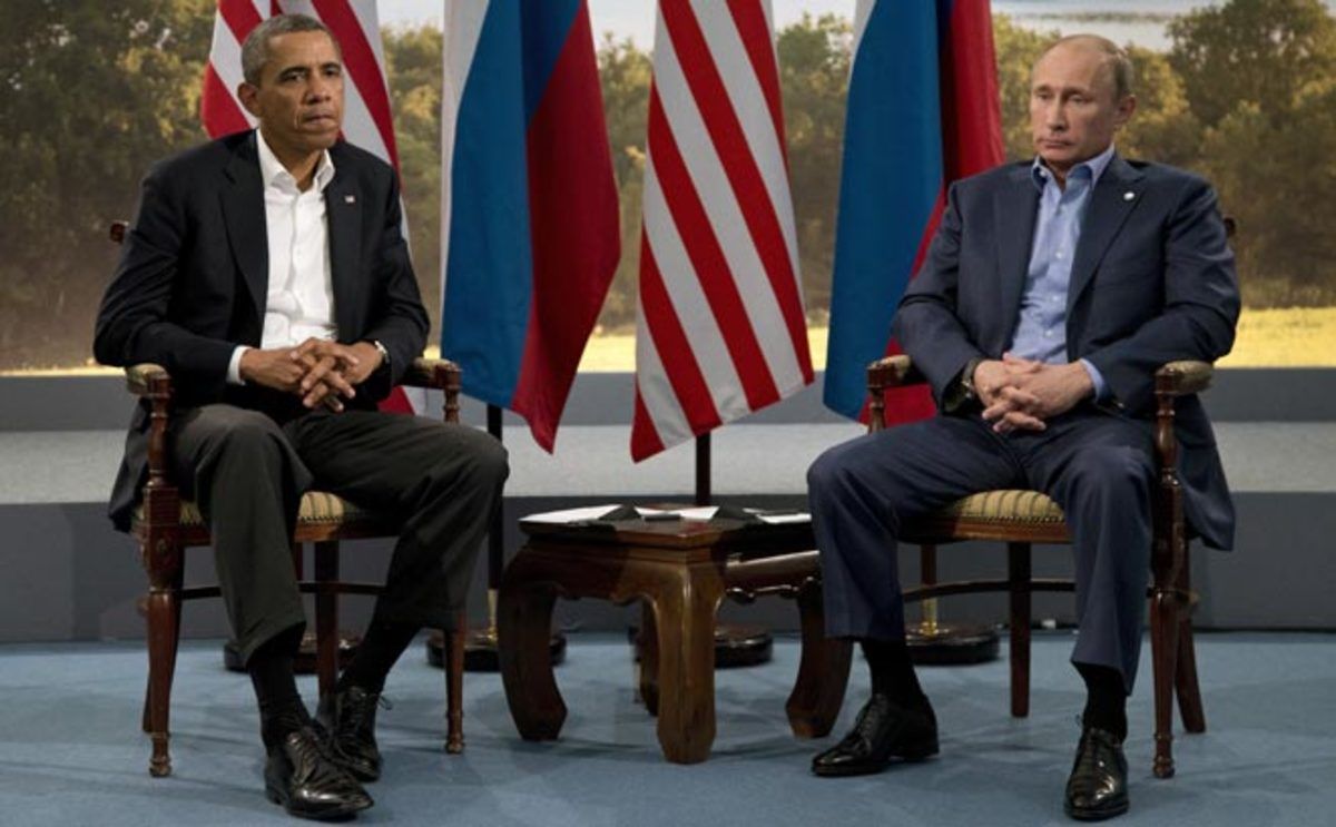 In this June 17, 2013, file photo, President Barack Obama meets with Russian President Vladimir Putin in Enniskillen, Northern Ireland.
