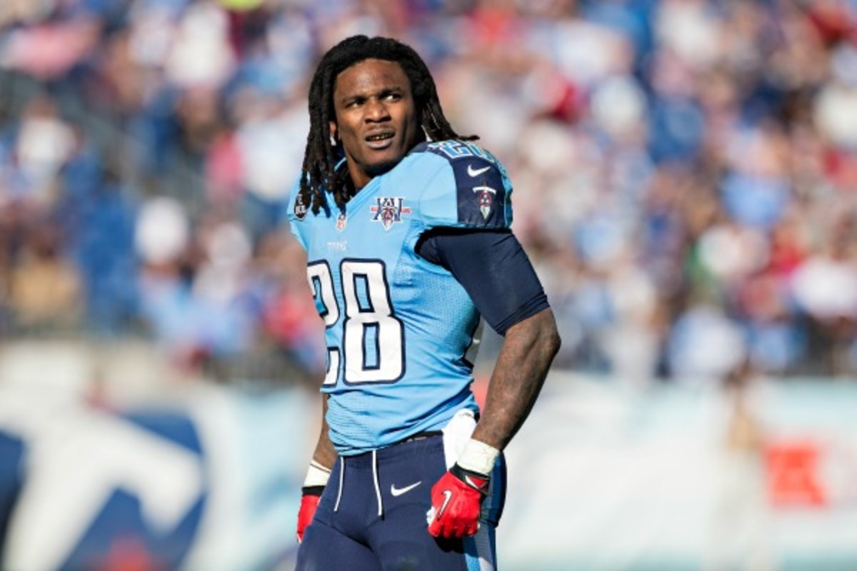 Chris Johnson has rushed for 7,965 yards and 50 touchdowns in six NFL seasons. (Wesley Hitt/Getty Images)