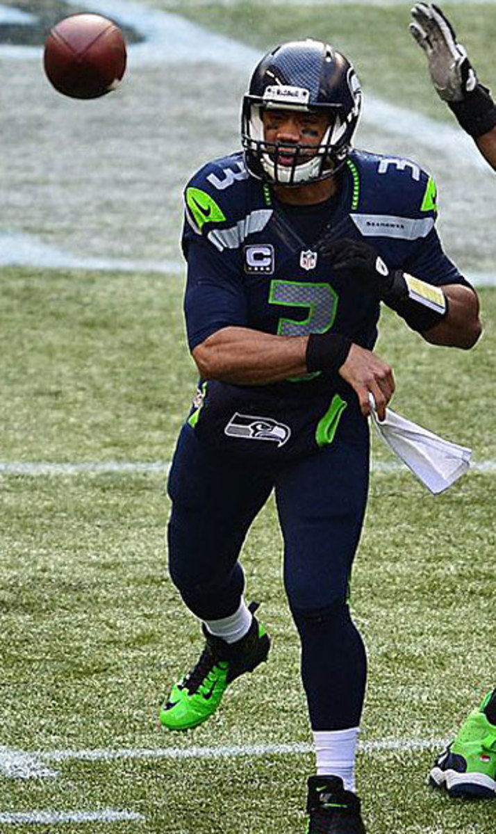 The Seahawks won in spite of Russell Wilson's lackluster performance. His 67.6 rating was the fourth time in the last five games he failed to top 90. (Robert Beck/SI)