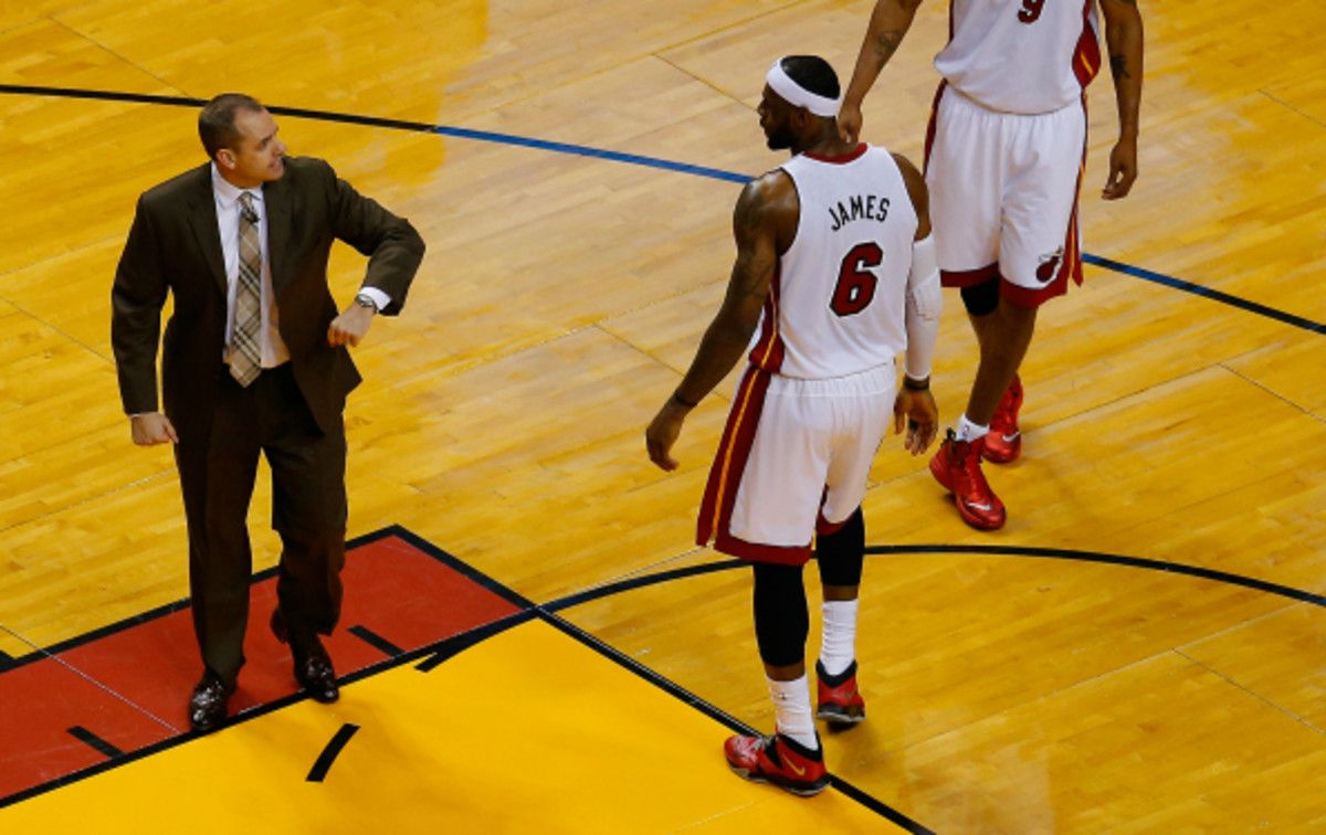 Frank Vogel's pacers have been eliminated by the Heat and LeBron James for three straight years. (Chris Trotman/Getty Images)