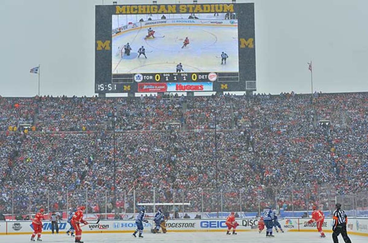 Michigan Stadium during the 2014 Winter Classic