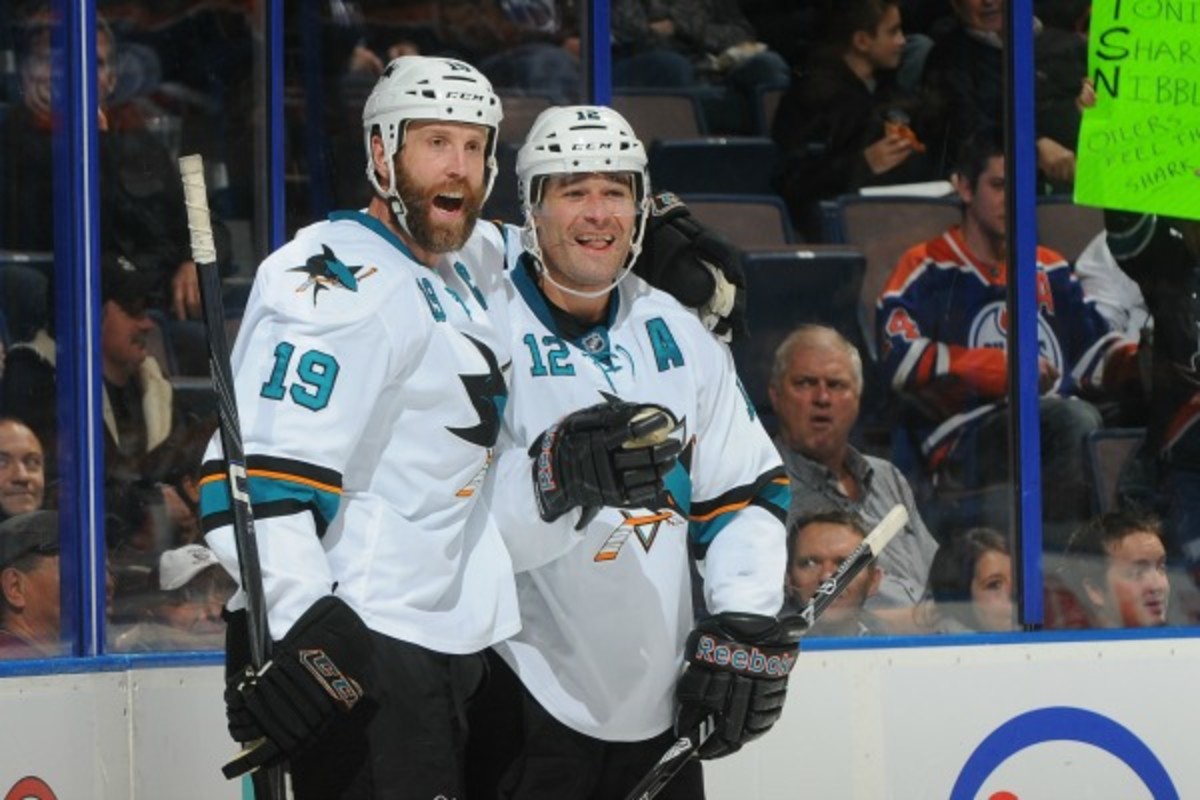 Veterans Joe Thornton and Patrick Marleau remain a part of the Shark's future plans. (Andy Devlin/NHL/Getty Images)