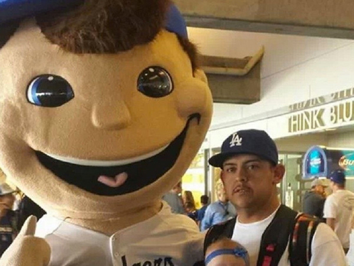 The Dodgers' new mascot. No, the one on the left. (via TK on Instagram)
