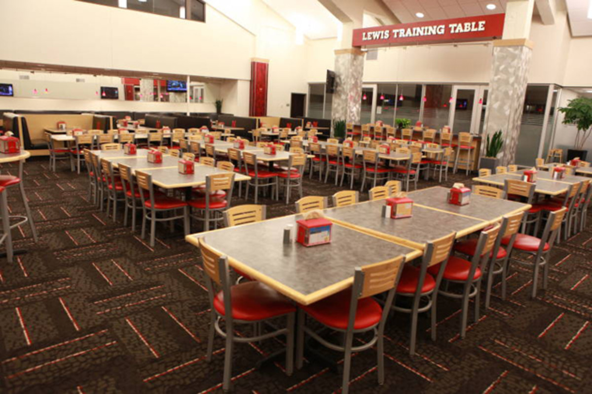 The Lewis Training Table was completely redesigned in 2010 and serves as the main student-athlete dining facility for lunch and dinner.
