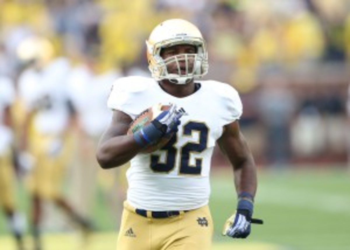 Will Mahone played in just two games last season for the Fighting Irish. (Leon Halip/Getty Images)