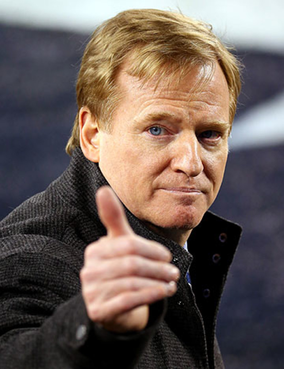 Roger Goodell's NFL makes billions of dollars from TV deals, dwarfing revenue generated in stadiums. (Ronald Martinez/Getty Images)