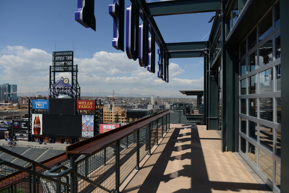 Ballpark Quirks Taking to the rooftop deck in Colorado's Coors Field