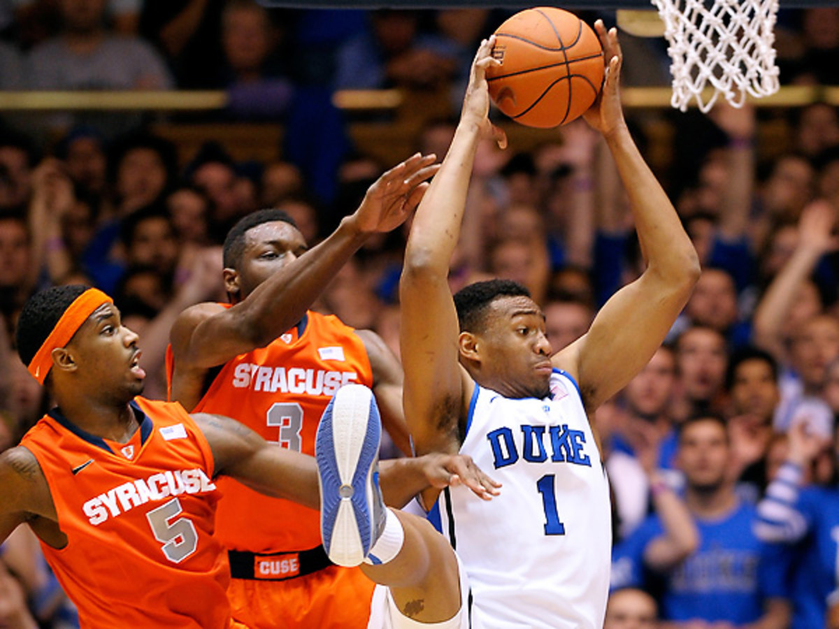 Jabari Parker was tremendous both on the boards and scoring the basketball on Saturday night. (Grant Halverson/Getty Images)