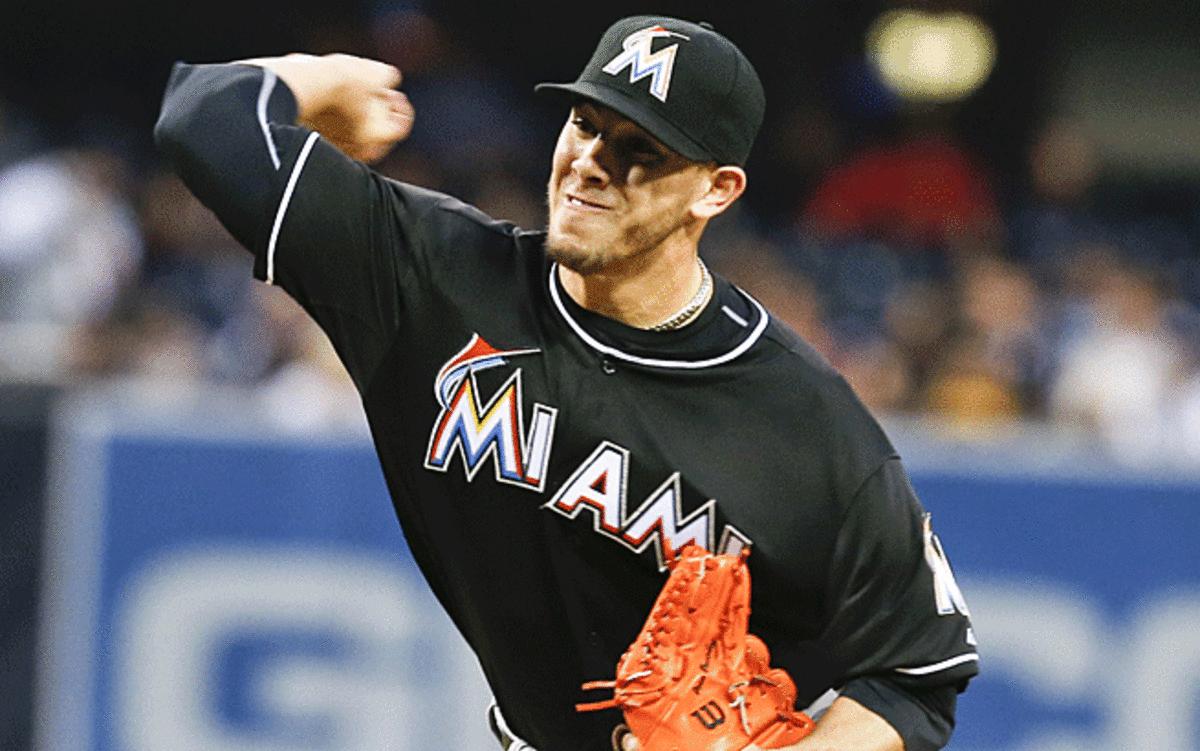 Jose Fernandez, 2013's NL Rookie of the Year, was off to a 4-2 start with a 2.44 ERA this season.
