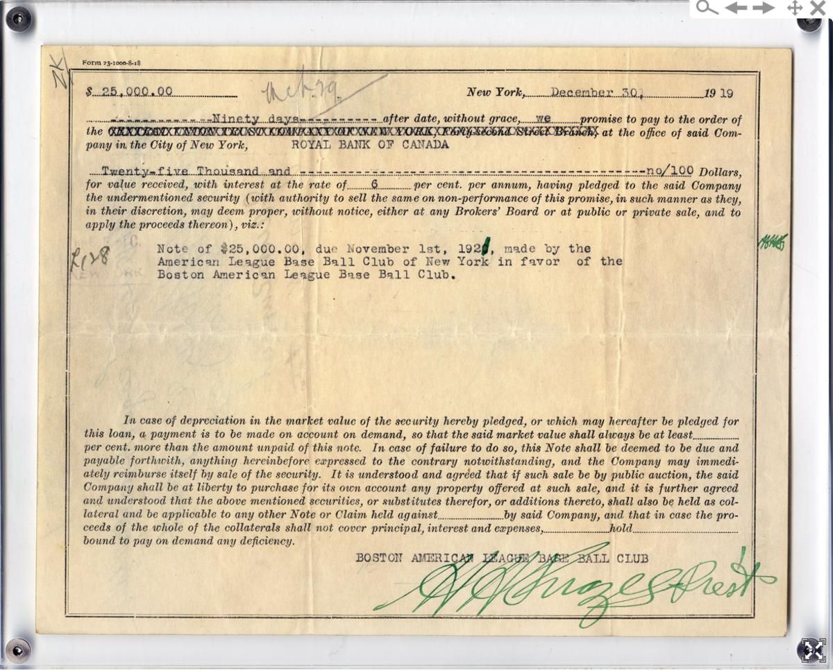 MLB great Babe Ruth sale document goes for $151,000 at auction - Sports ...