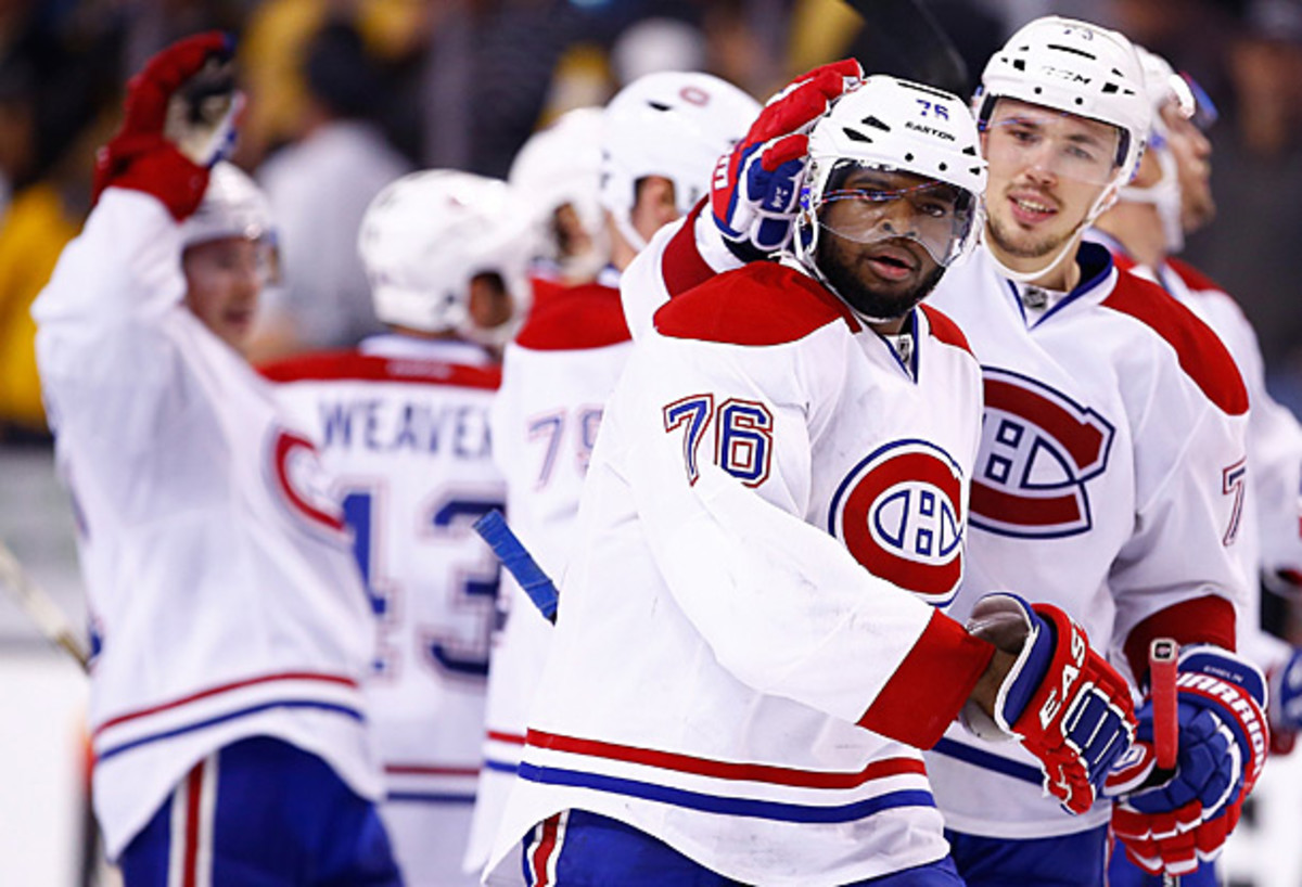P.K. Subban of the Montreal Canadiens was the target of racist taunts Boston.