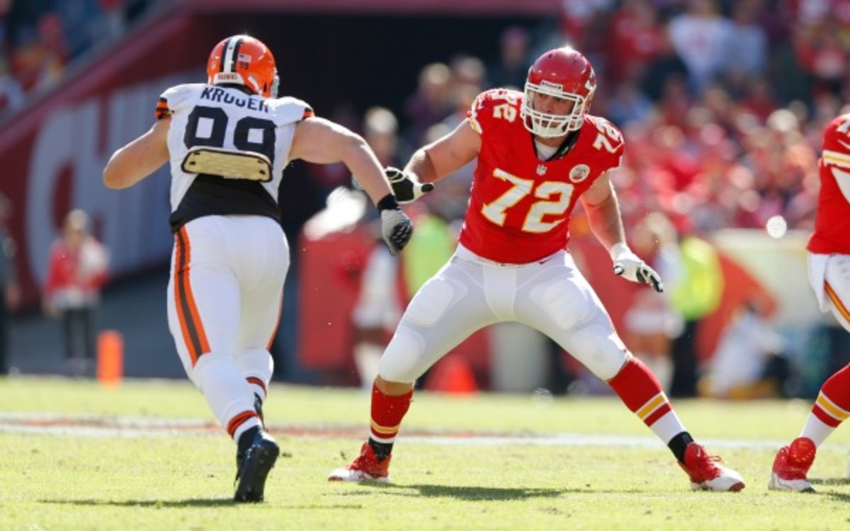 Eric Fisher is one of seven Kansas City Chiefs listed on the team's injury report. (AP Photo/Ed Zurga)