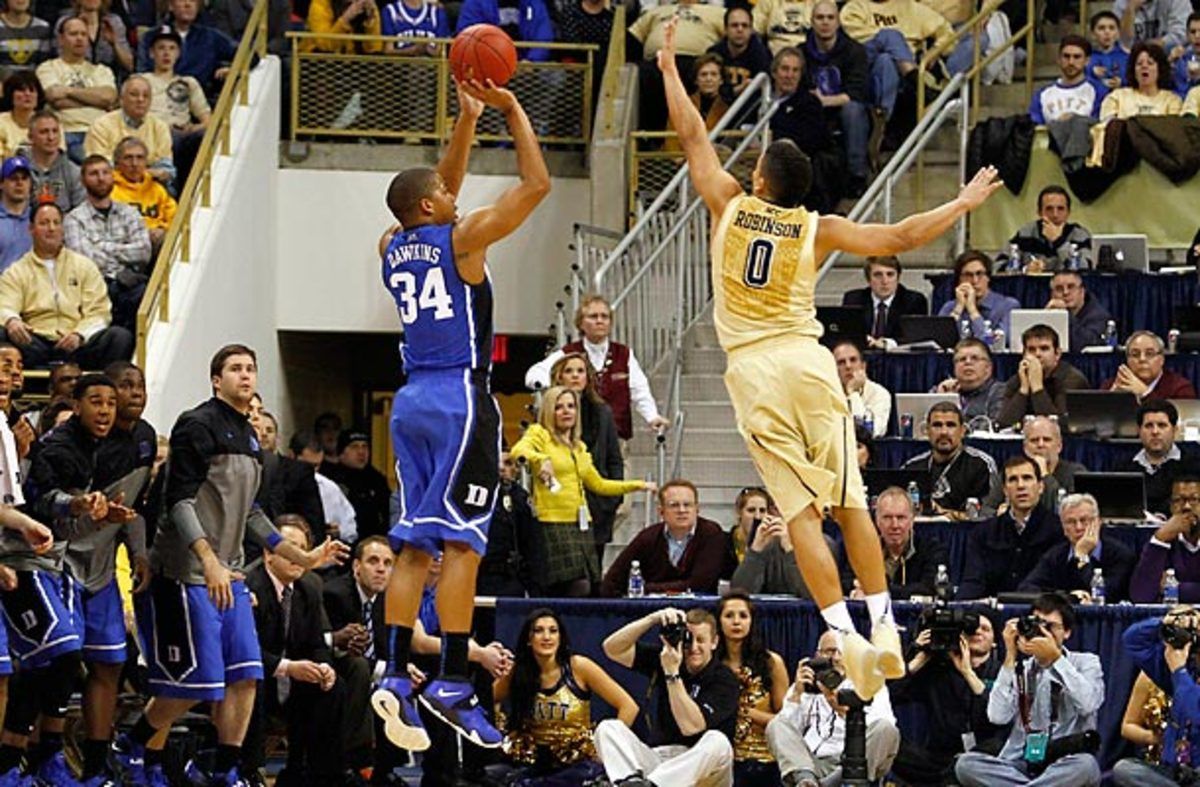 Andre Dawkins nailed six three-pointers to help Duke take down Pitt. (Justin K. Aller/Getty Images)