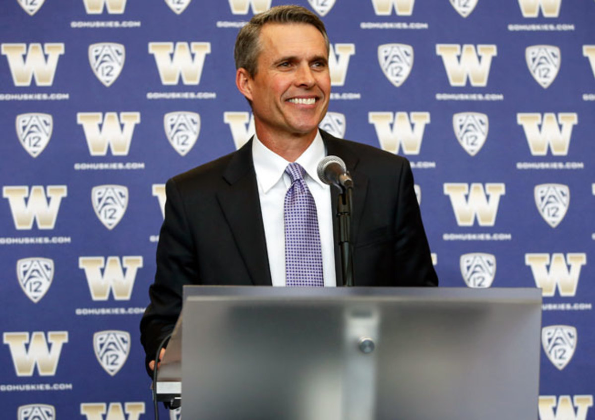 Chris Petersen went 92-12 as the coach at Boise State before he left for Washington in December.