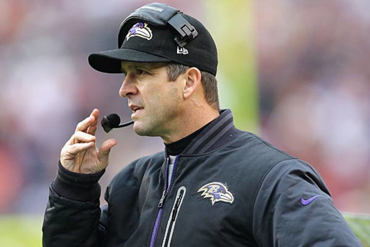 John Harbaugh took the Ravens to the playoffs in his first four years on the job. (Rob Carr/Getty Images)