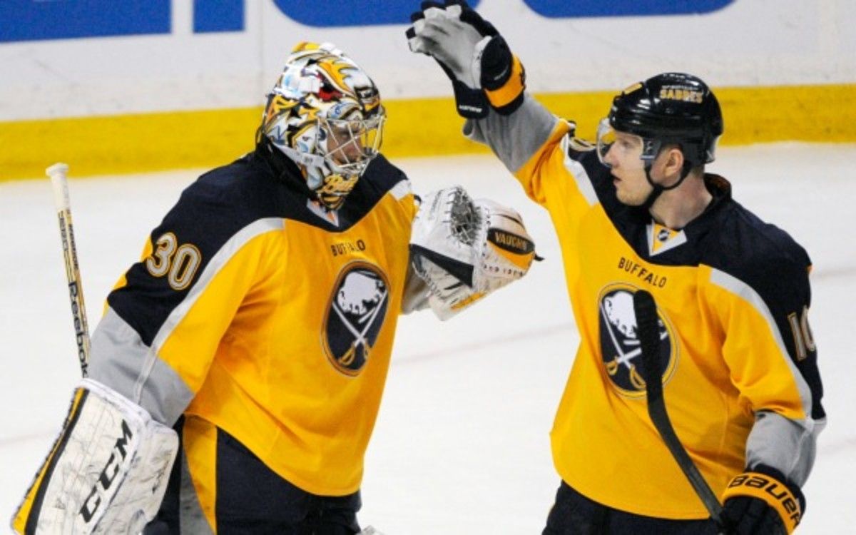 The Buffalo Sabres record of 12-26-4 is the worst in the Eastern Conference. (AP Photo/Gary Wiepert)
