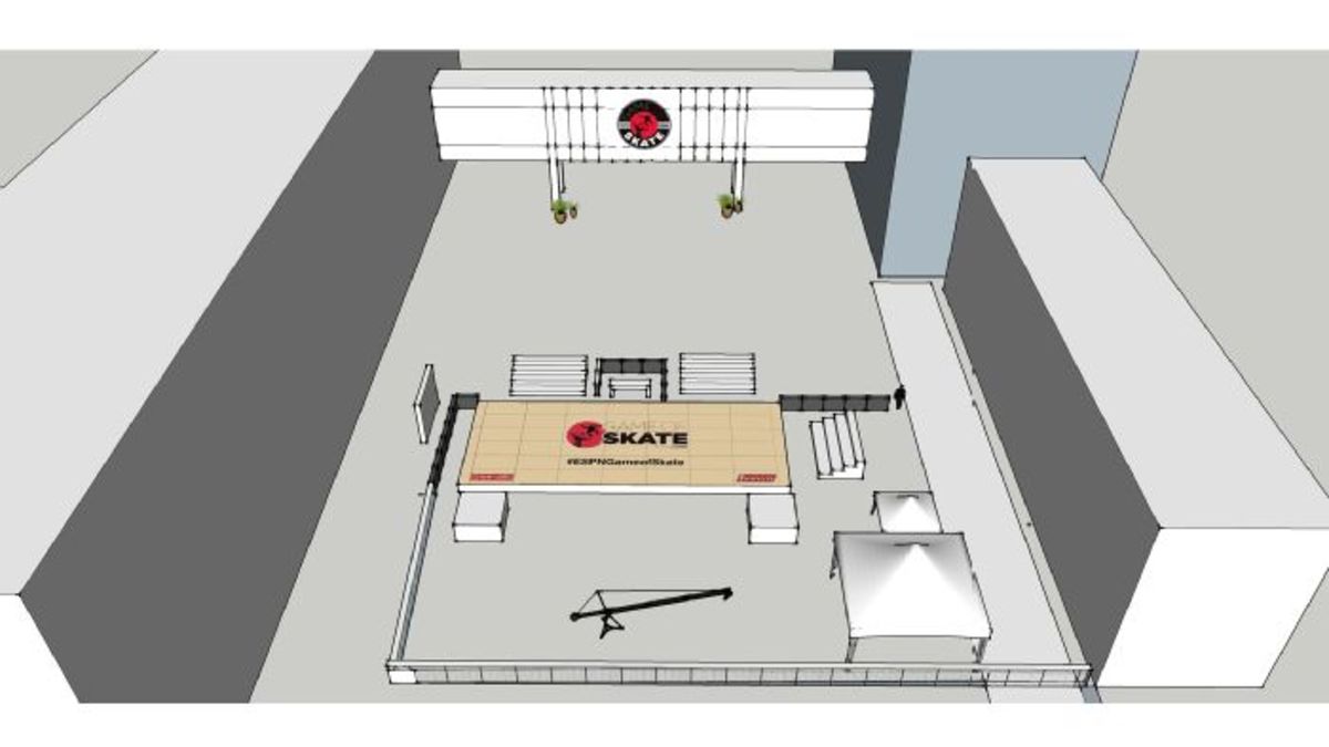 Course rendering for the Game of S.K.A.T.E. at ESPN headquarters in Bristol, Connecticut.
