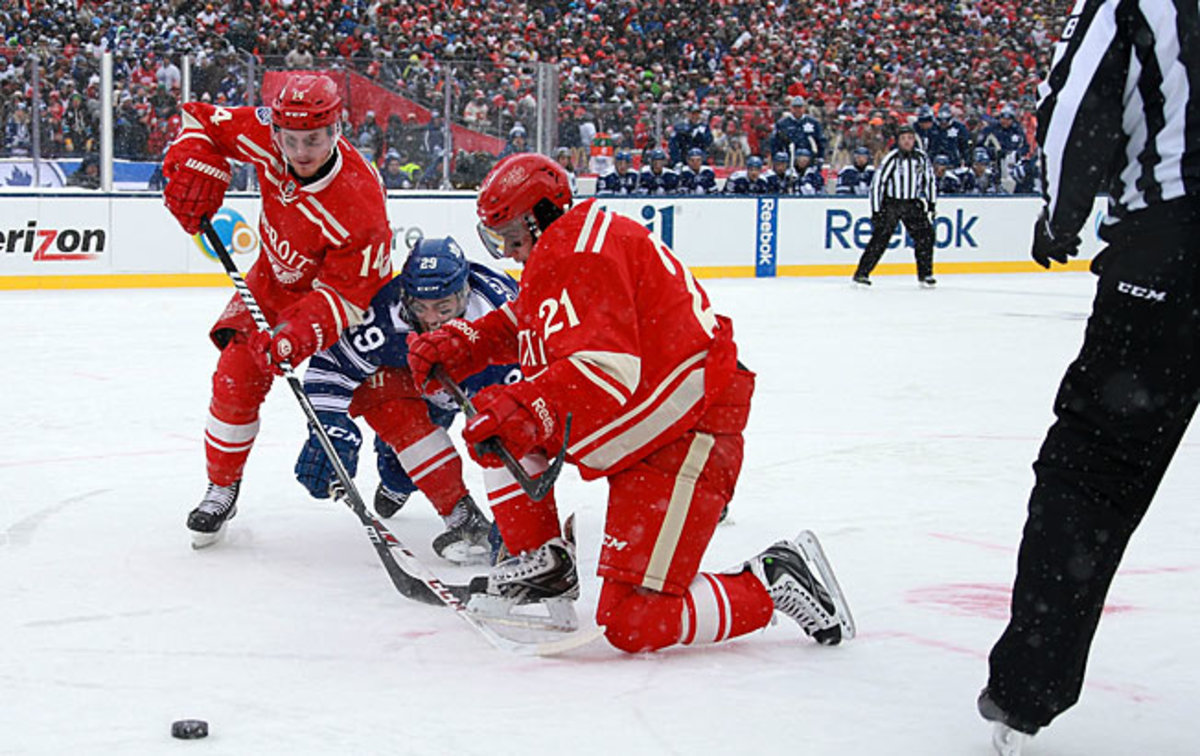 Whiz kid forwards Gustav Nyquist (14) and Tomas Tatar (21) paid their dues in Detroit's system.