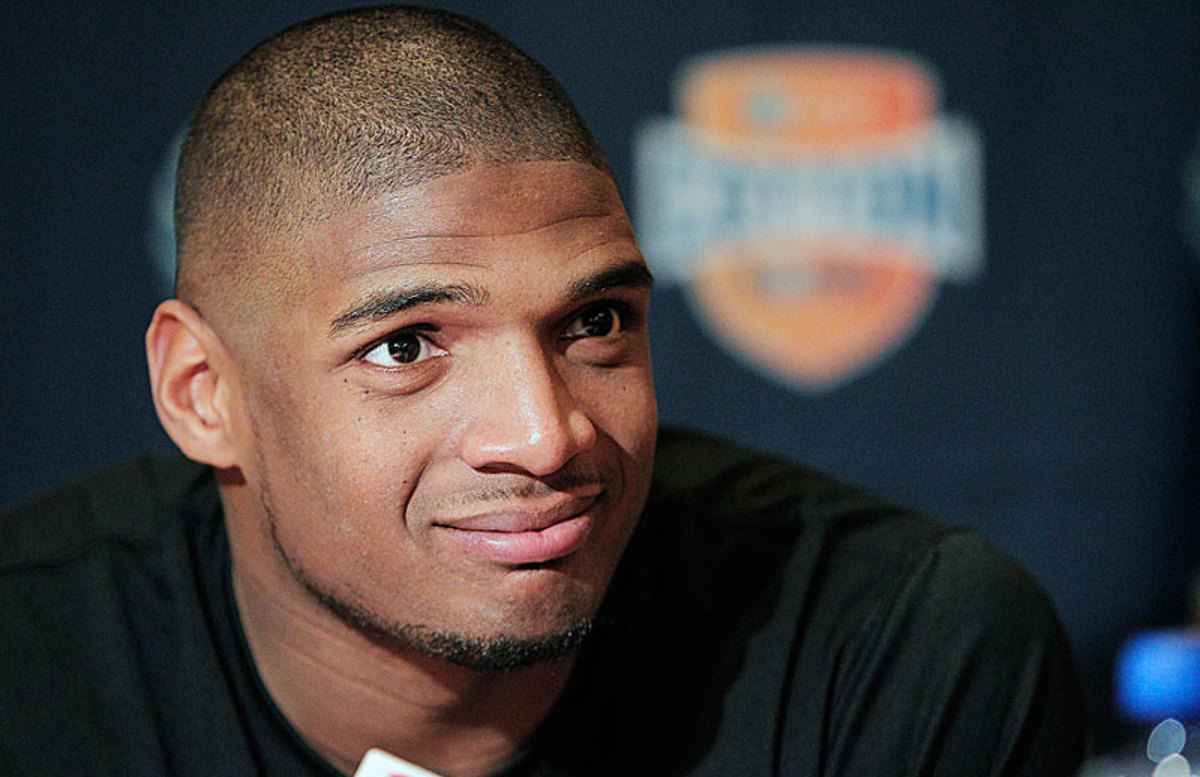 Michael Sam was named the SEC Defensive Player of the Year last season. (Brandon Wade/AP)
