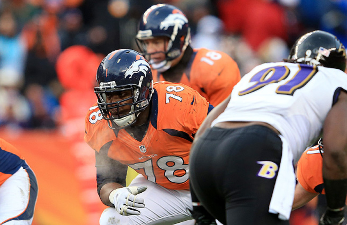 Ryan Clady suffered a foot injury early in the year and missed Denver's run to the Super Bowl.