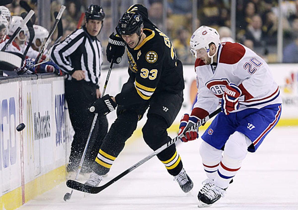 Boston's Norris Trophy nominee Zdeno Chara leads a top defense against a possibly rusty foe.
