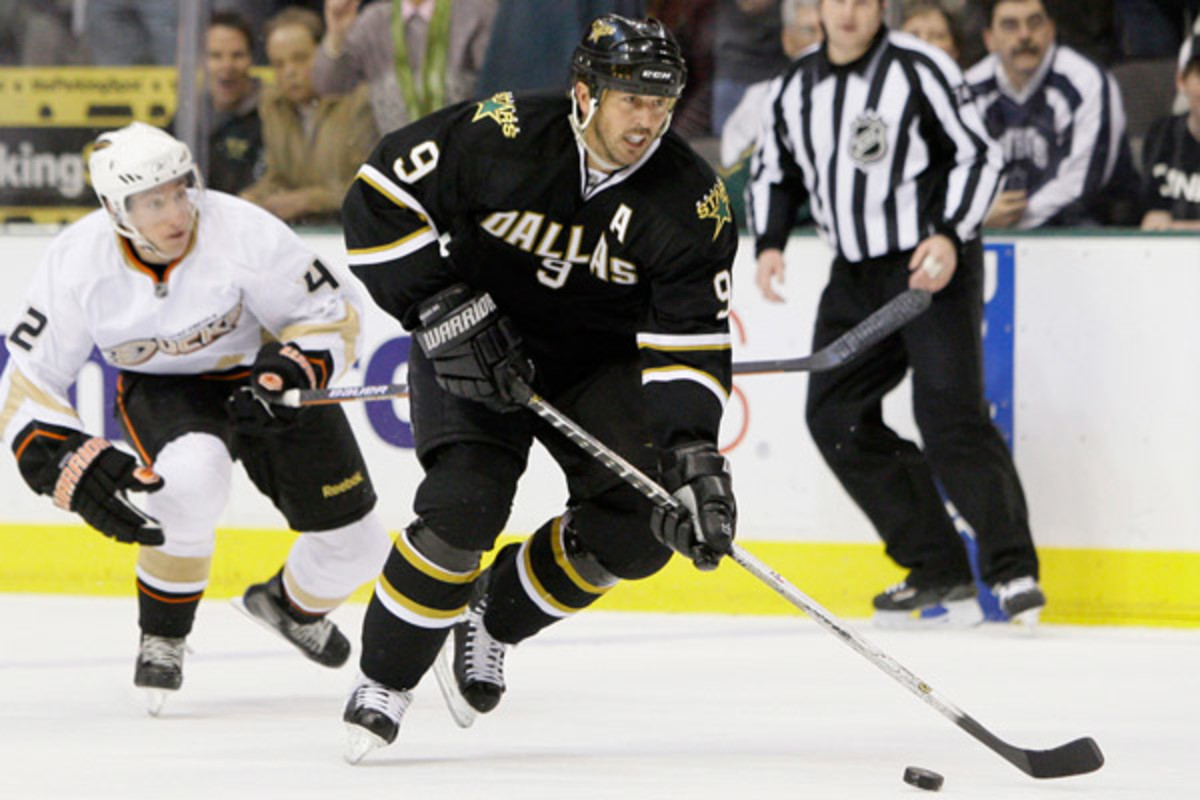 Mike Modano of the Dallas Stars skates during a hockey game against