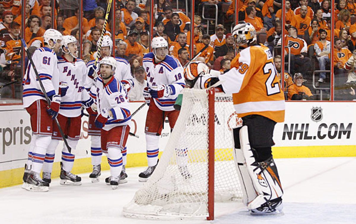 The Rangers hope to quickly close out the Flyers and avoid a grueling finish to their series.