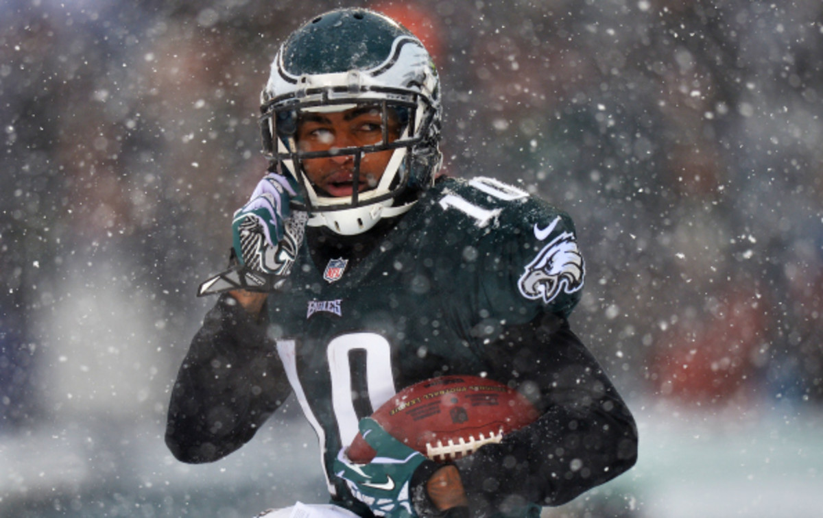 Desean Jackson caught nine touchdowns for the Eagles last year. (Drew Hallowell/Getty Images)