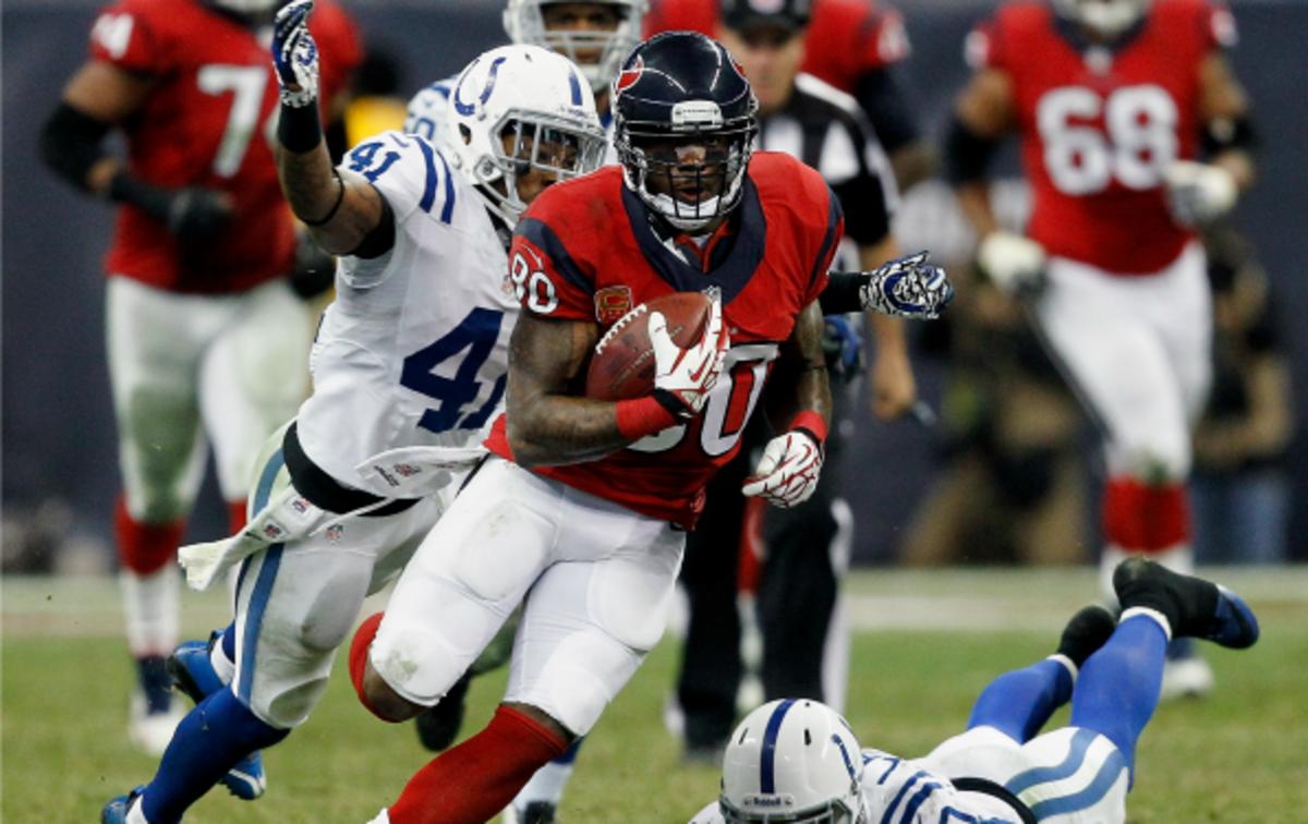 Andre Johnson caught 109 passes for the Texans last season. (Bob Levey/Getty Images) 