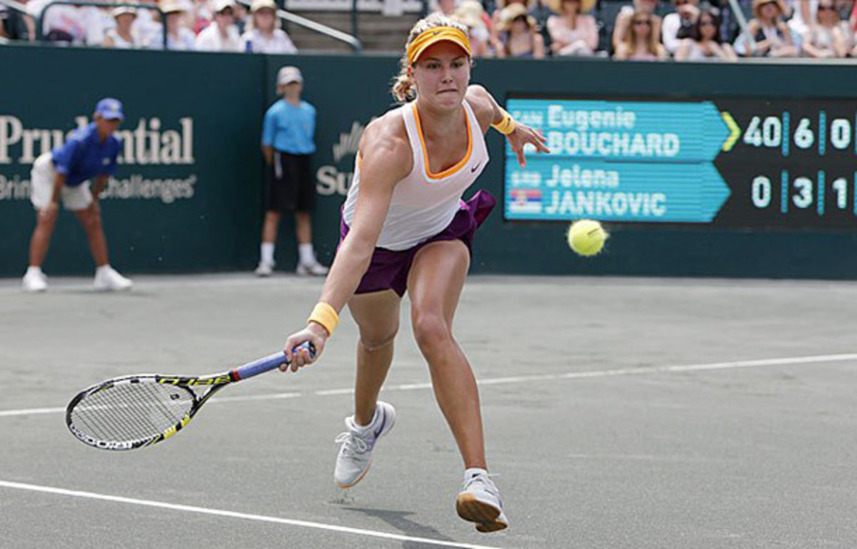 Eugenie Bouchard shook off a post-Australia slump to reach the semifinals at Charleston. (Mic Smith/AP)
