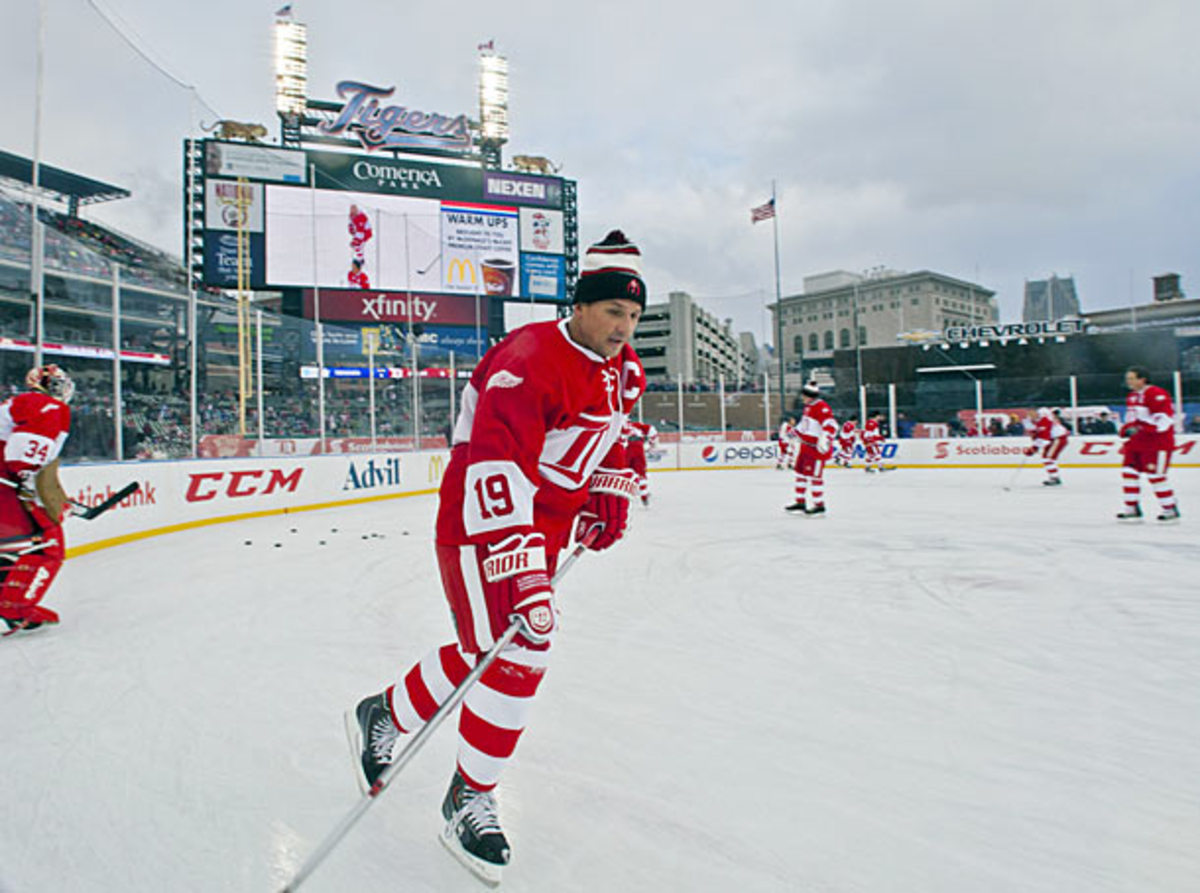 NHL great Steve Yzerman at the 2014 Winter Classic alumni game.