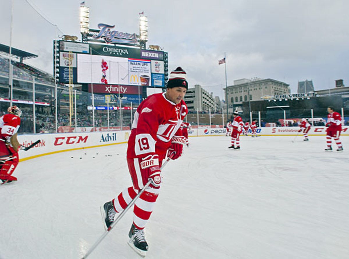 NHL great Steve Yzerman at the 2014 Winter Classic alumni game.