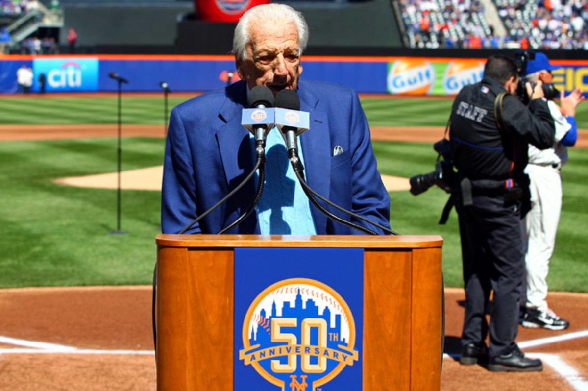 Kiner, who died on February 6 at age 91, joined the Mets' broadcast team in the club's inaugural season of 1962.