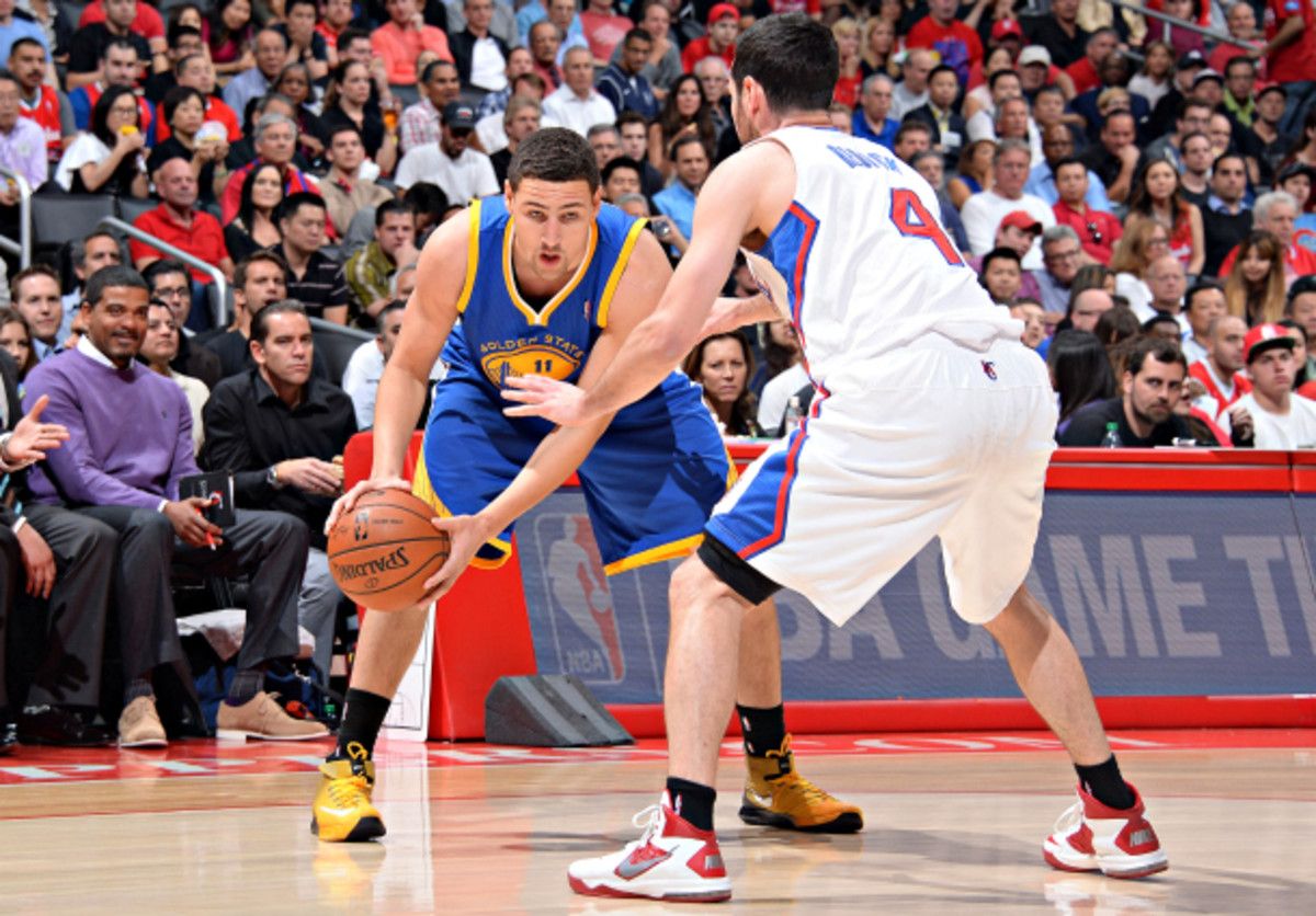 Klay Thompson might not be enough for the Warriors to swing a potential deal for Kevin Love. (Andrew D. Bernstein/NBAE via Getty Images)