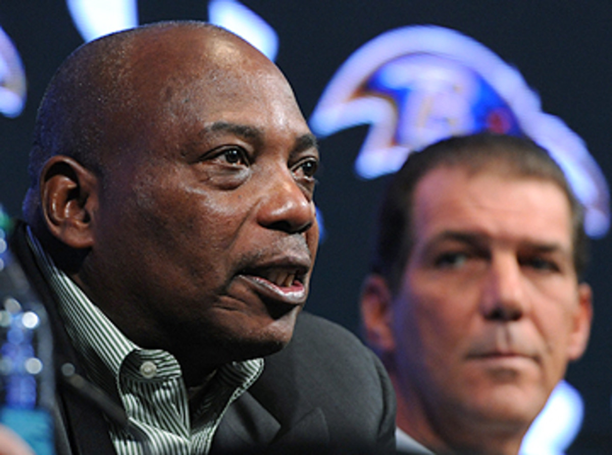 The focus shifts to Ozzie Newsome, Steve Bisciotti and the Baltimore Ravens. (Gail Burton/AP)