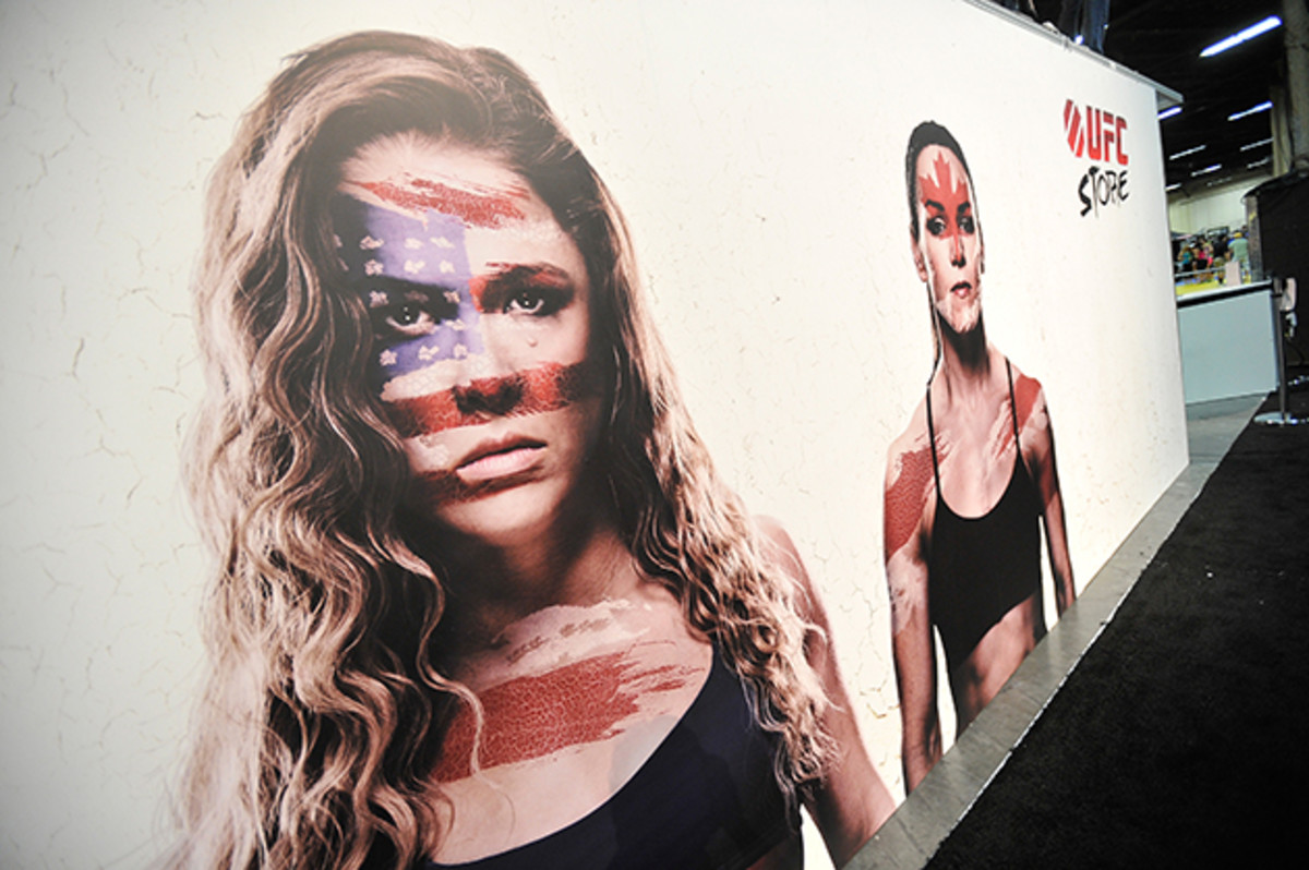 A general view of the UFC Store signage during the UFC Fan Expo at the Mandalay Bay Convention Center in Las Vegas, Nevada.