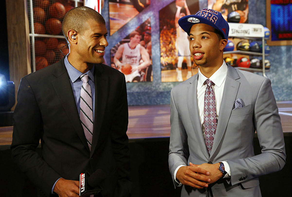Miami Heat forward Shane Battier (left) had an internship of sorts covering the NBA draft for ESPN.