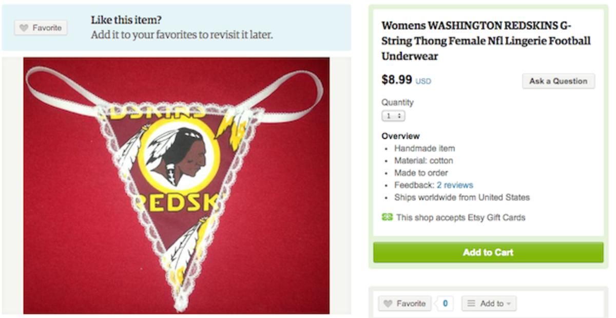 washington redskins thong