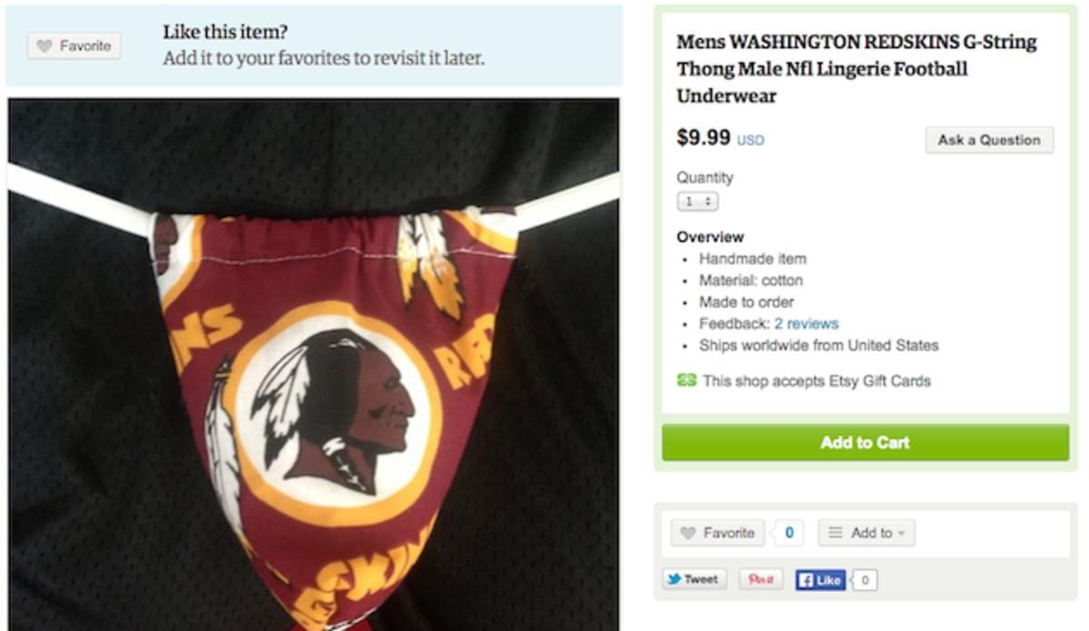 washington redskins g string