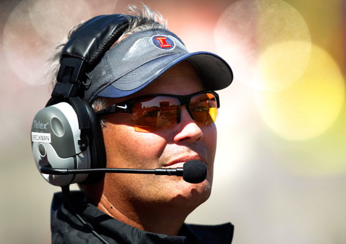Illinois coach Tim Beckman is 6-18 (1-15 Big Ten) since taking over the team prior to the 2012 season.