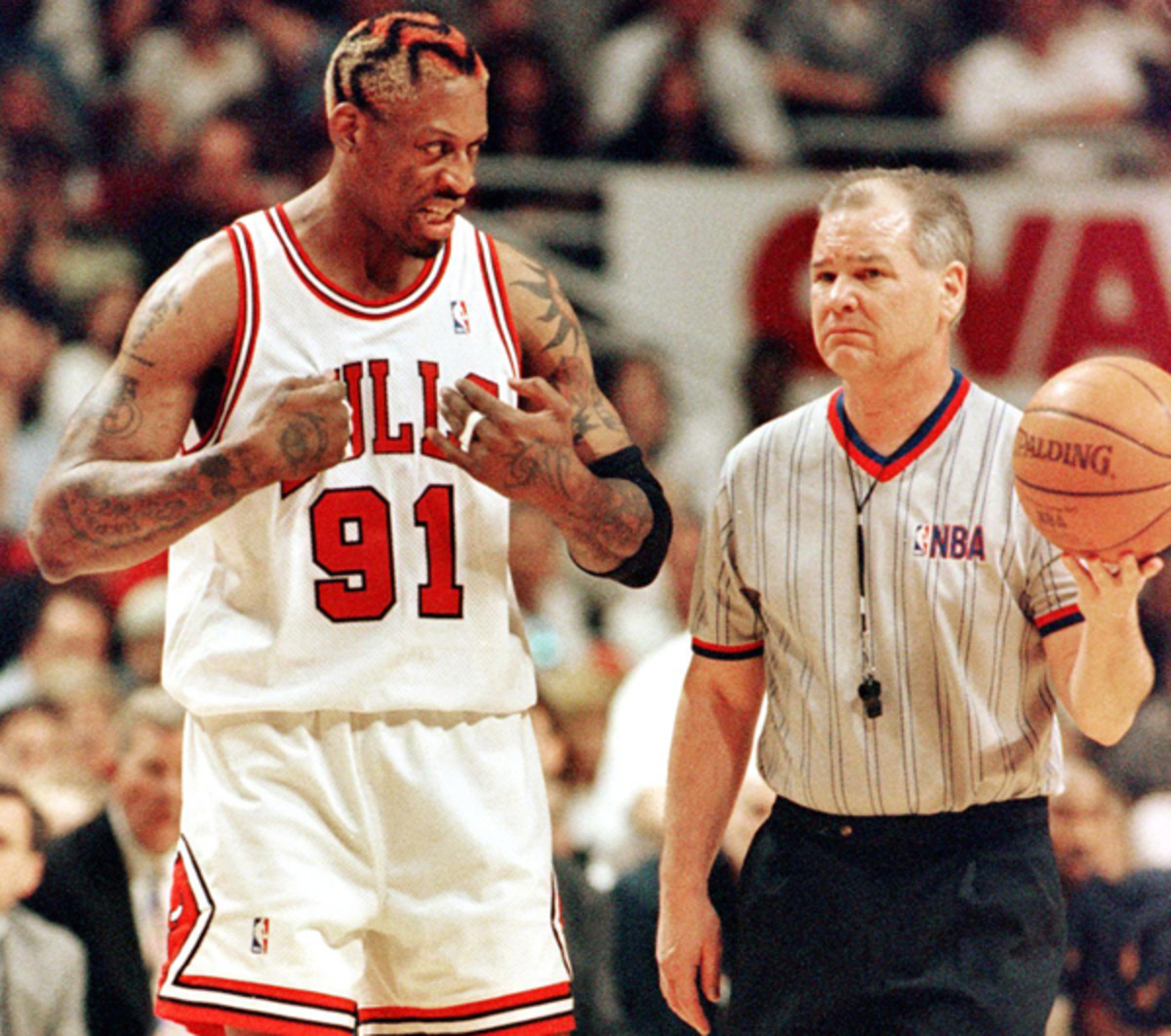 Dennis Rodman and Joey Crawford :: Getty Images