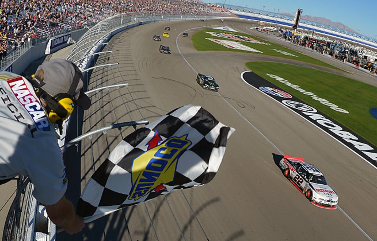 After seven prior attempts, Brad Keselowski won at Las Vegas for his 28th Nationwide victory.