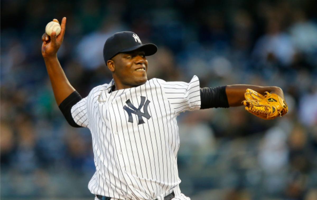 Michael Pineda is currently serving a ten game suspension for using pine tar to better grip the baseball. (Jim McIsaac/Getty Images)