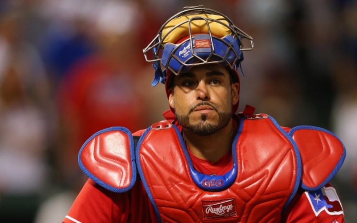Rangers catcher Geovany Soto hasn't played more than 100 games in a season since 2011. (Ronald Martinez/Getty Images)