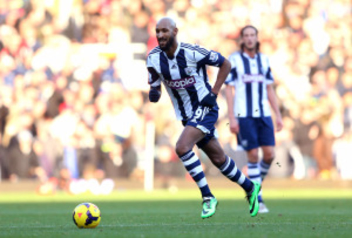 The charges against the three fans were announced on the same day that the English Football Association confirmed charges against West Bromwich Albion striker Nicolas Anelka for performing a supposed anti-Semitic gesture during a goal celebration. (Warren Little/Getty Images)