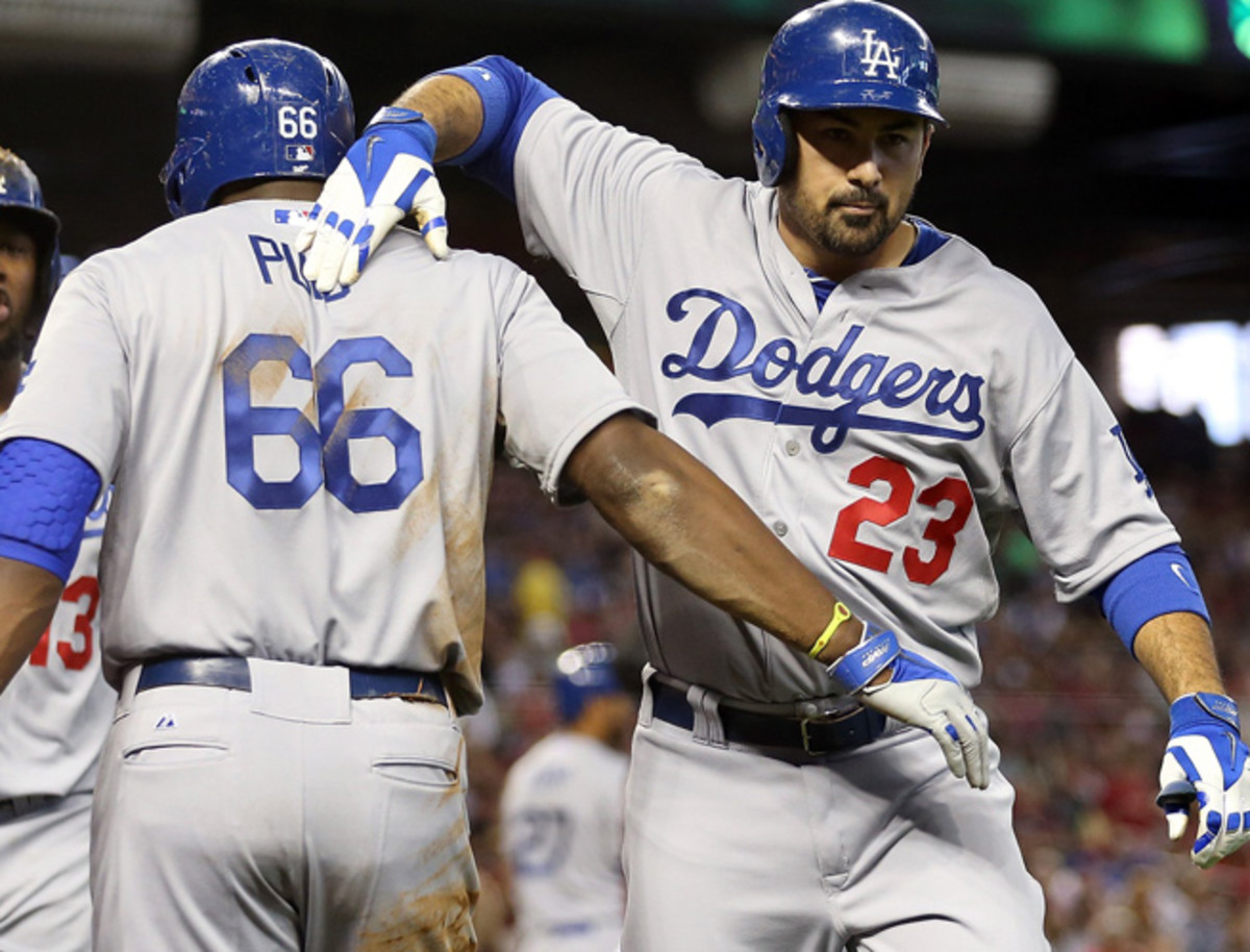 It's been smooth sailing for Adrian Gonzalez (right) and the Dodgers so far this season.