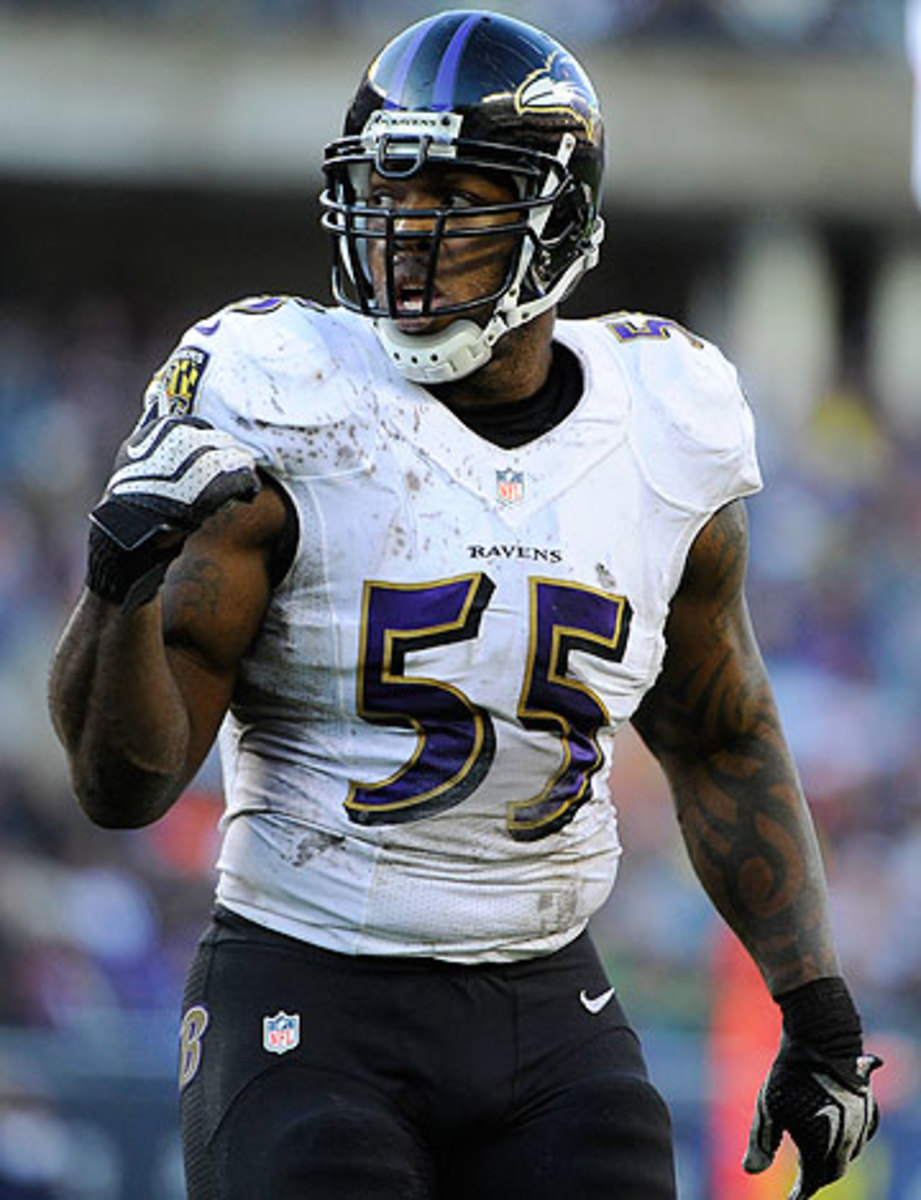 The 31-year-old Suggs is re-doing his contract with the intent of retiring as a Raven. (David Banks/Getty Images)
