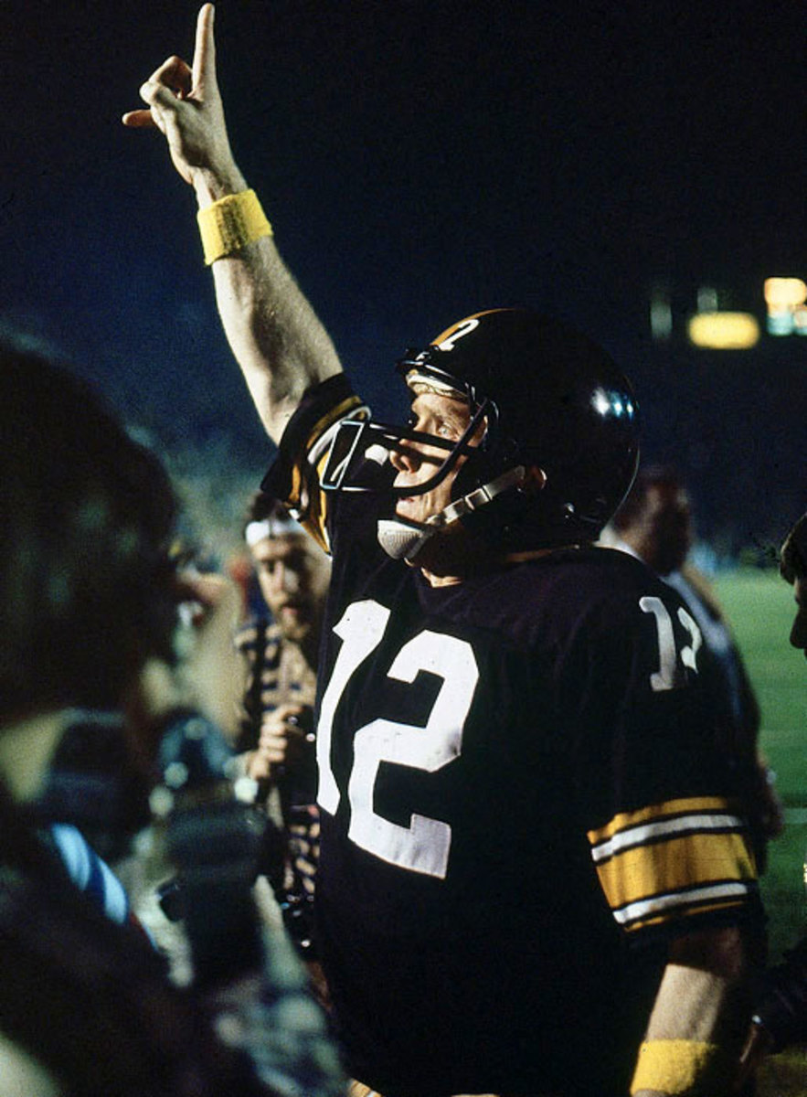 Bradshaw gained 14.7 yards per attempt in Super Bowl XIV, which still stands as a Super Bowl record.