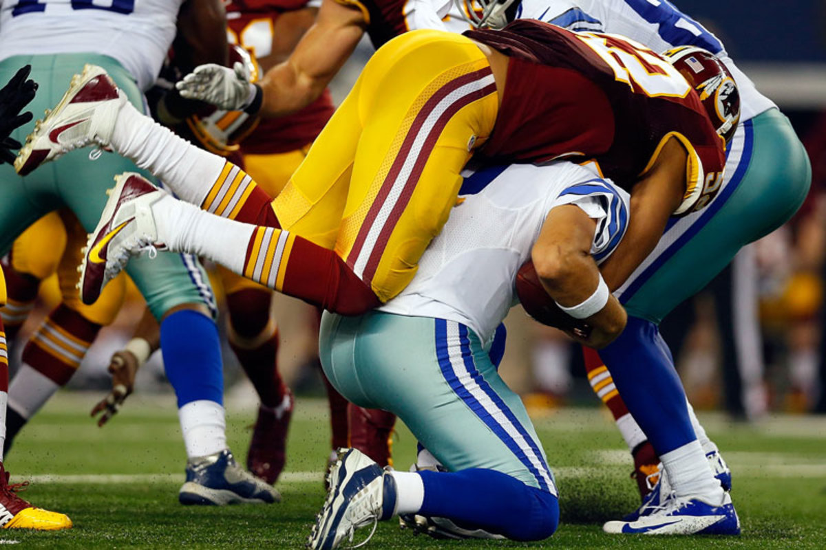 The Monday night sack set off a national discussion. (Tom Pennington/Getty Images)