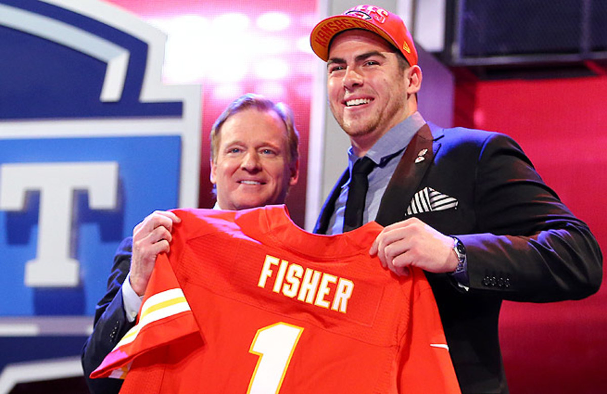 Eric Fisher, the No. 1 overall pick in last year's draft, looked lost early on for the Chiefs.